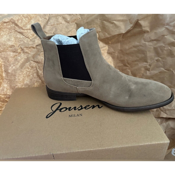 Jousen Men's Suede Chelsea Boots•Size 10 Mushroom•New W/Box - Picture 9 of 9